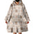 Hawaiian Palaka Quilt Pattern Wearable Blanket Hoodie Hawaii Culture Tropical Flowers Mix - Polynesian Pride