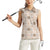 Hawaiian Palaka Quilt Pattern Women Sleeveless Polo Shirt Hawaii Culture Tropical Flowers Mix - Polynesian Pride
