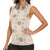 Hawaiian Palaka Quilt Pattern Women Sleeveless Polo Shirt Hawaii Culture Tropical Flowers Mix - Polynesian Pride