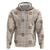 Hawaiian Palaka Quilt Pattern Zip Hoodie Hawaii Culture Tropical Flowers Mix - Polynesian Pride