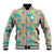 Seamless Hawaiian Quilt Pattern Baseball Jacket Hawaii Culture Palm Leaf Tropical - Polynesian Pride