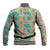 Seamless Hawaiian Quilt Pattern Baseball Jacket Hawaii Culture Palm Leaf Tropical - Polynesian Pride