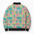 Seamless Hawaiian Quilt Pattern Bomber Puffer Jacket Hawaii Culture Palm Leaf Tropical - Polynesian Pride
