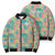 Seamless Hawaiian Quilt Pattern Bomber Puffer Jacket Hawaii Culture Palm Leaf Tropical - Polynesian Pride