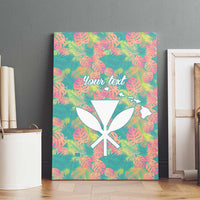 Seamless Hawaiian Quilt Pattern Canvas Wall Art Hawaii Culture Palm Leaf Tropical - Polynesian Pride