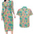 Seamless Hawaiian Quilt Pattern Couples Matching Long Sleeve Bodycon Dress and Hawaiian Shirt Hawaii Culture Palm Leaf Tropical - Polynesian Pride