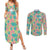 Seamless Hawaiian Quilt Pattern Couples Matching Summer Maxi Dress and Long Sleeve Button Shirt Hawaii Culture Palm Leaf Tropical - Polynesian Pride