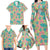 Seamless Hawaiian Quilt Pattern Family Matching Long Sleeve Bodycon Dress and Hawaiian Shirt Hawaii Culture Palm Leaf Tropical - Polynesian Pride