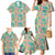 Seamless Hawaiian Quilt Pattern Family Matching Mermaid Dress and Hawaiian Shirt Hawaii Culture Palm Leaf Tropical - Polynesian Pride