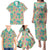 Seamless Hawaiian Quilt Pattern Family Matching Puletasi and Hawaiian Shirt Hawaii Culture Palm Leaf Tropical - Polynesian Pride