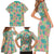 Seamless Hawaiian Quilt Pattern Family Matching Short Sleeve Bodycon Dress and Hawaiian Shirt Hawaii Culture Palm Leaf Tropical - Polynesian Pride