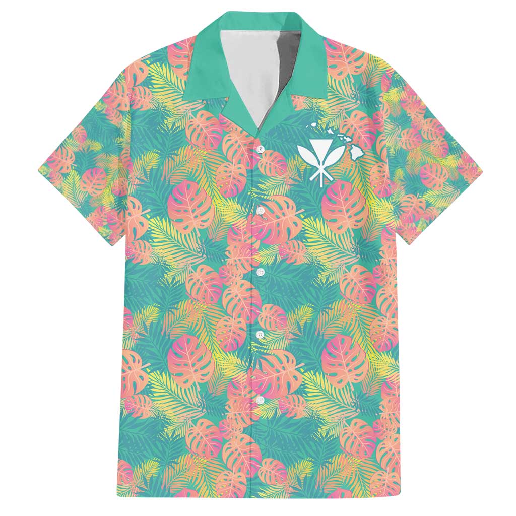 Seamless Hawaiian Quilt Pattern Family Matching Short Sleeve Bodycon Dress and Hawaiian Shirt Hawaii Culture Palm Leaf Tropical - Polynesian Pride