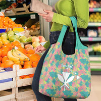 Seamless Hawaiian Quilt Pattern Grocery Bag Hawaii Culture Palm Leaf Tropical - Polynesian Pride