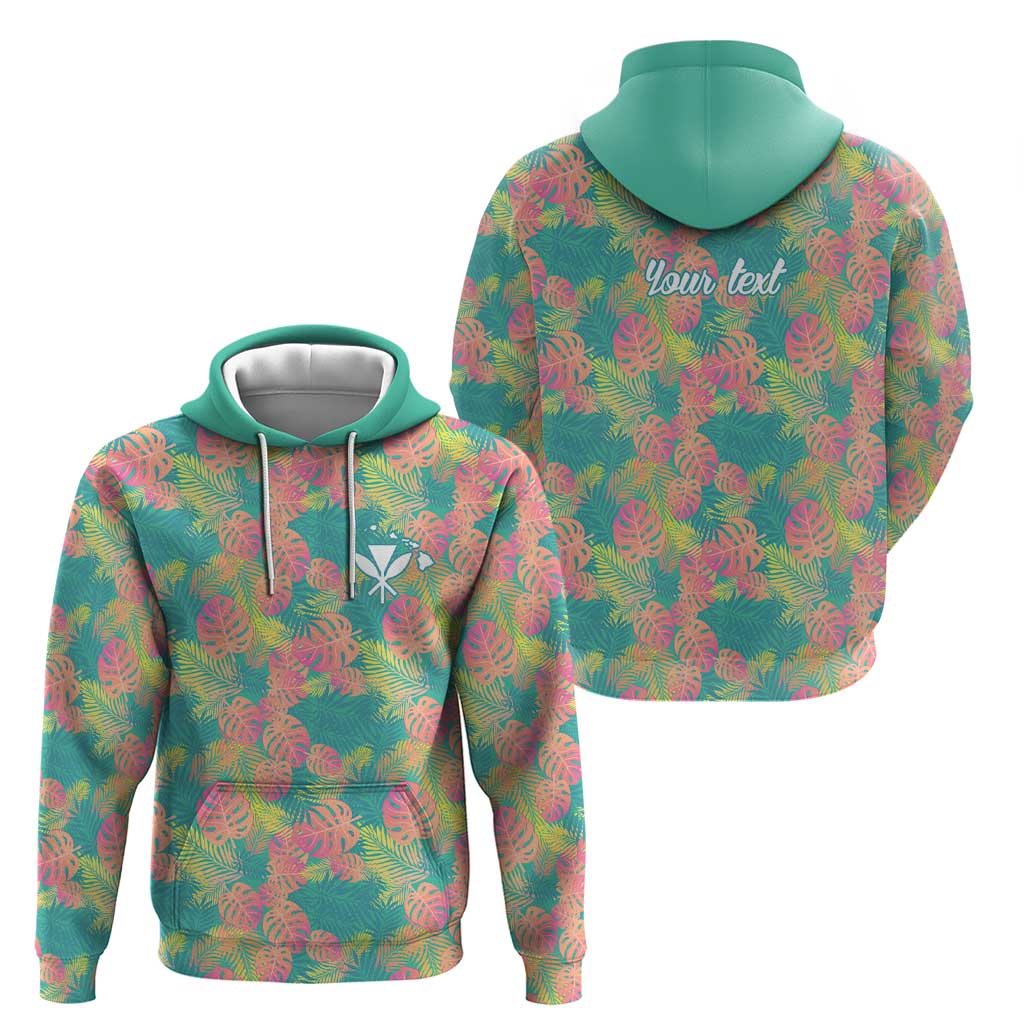 Seamless Hawaiian Quilt Pattern Hoodie Hawaii Culture Palm Leaf Tropical - Polynesian Pride