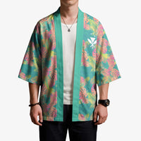 Seamless Hawaiian Quilt Pattern Kimono Hawaii Culture Palm Leaf Tropical - Polynesian Pride