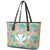 Seamless Hawaiian Quilt Pattern Leather Tote Bag Hawaii Culture Palm Leaf Tropical - Polynesian Pride