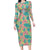 Seamless Hawaiian Quilt Pattern Long Sleeve Bodycon Dress Hawaii Culture Palm Leaf Tropical - Polynesian Pride