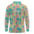 Seamless Hawaiian Quilt Pattern Long Sleeve Polo Shirt Hawaii Culture Palm Leaf Tropical - Polynesian Pride