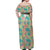 Seamless Hawaiian Quilt Pattern Off Shoulder Maxi Dress Hawaii Culture Palm Leaf Tropical - Polynesian Pride