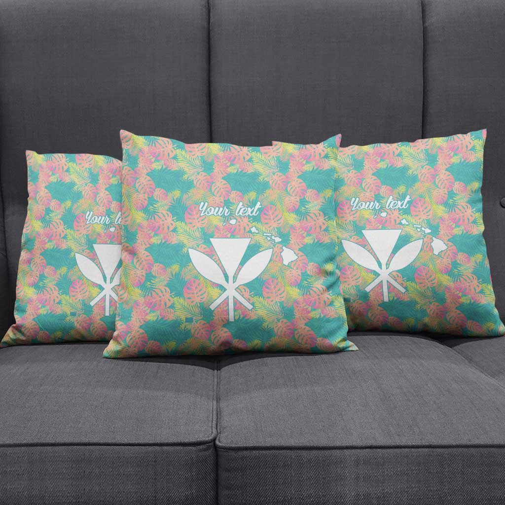 Seamless Hawaiian Quilt Pattern Pillow Cover Hawaii Culture Palm Leaf Tropical - Polynesian Pride