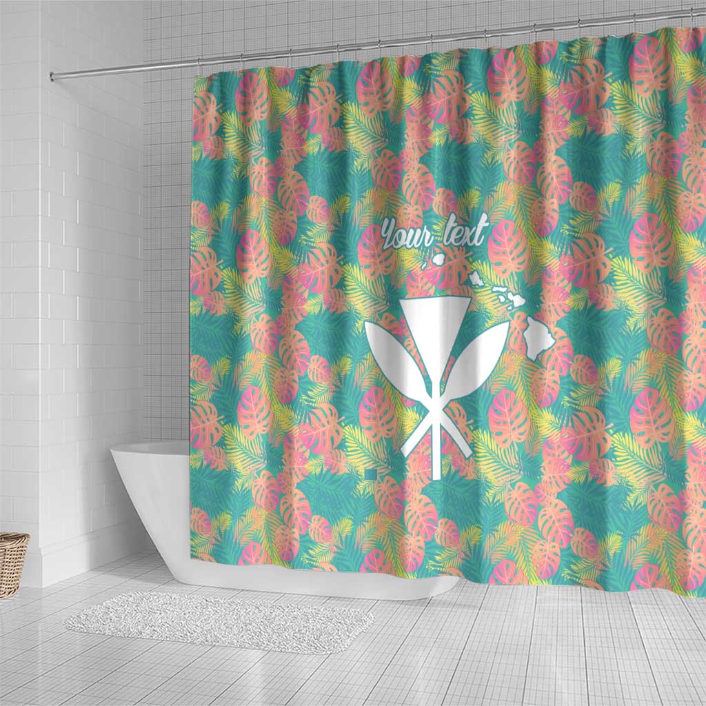 Seamless Hawaiian Quilt Pattern Shower Curtain Hawaii Culture Palm Leaf Tropical - Polynesian Pride