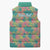 Seamless Hawaiian Quilt Pattern Sleeveless Puffer Jacket Hawaii Culture Palm Leaf Tropical - Polynesian Pride