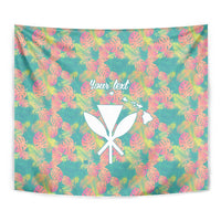 Seamless Hawaiian Quilt Pattern Tapestry Hawaii Culture Palm Leaf Tropical - Polynesian Pride