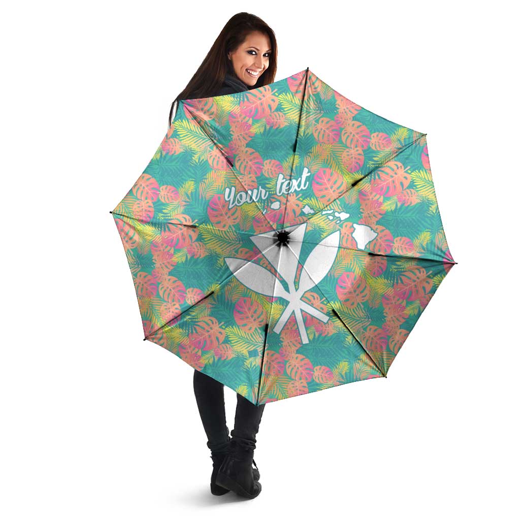 Seamless Hawaiian Quilt Pattern Umbrella Hawaii Culture Palm Leaf Tropical - Polynesian Pride