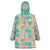 Seamless Hawaiian Quilt Pattern Wearable Blanket Hoodie Hawaii Culture Palm Leaf Tropical - Polynesian Pride