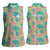 Seamless Hawaiian Quilt Pattern Women Sleeveless Polo Shirt Hawaii Culture Palm Leaf Tropical - Polynesian Pride