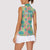 Seamless Hawaiian Quilt Pattern Women Sleeveless Polo Shirt Hawaii Culture Palm Leaf Tropical - Polynesian Pride