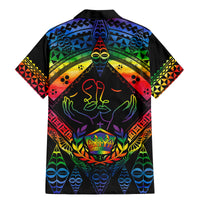 Tonga LGBT Family Matching Mermaid Dress and Hawaiian Shirt Love Is Love Ngatu Rainbow Water Color LT9 - Polynesian Pride