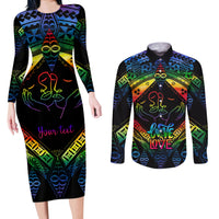 personalised-tonga-lgbt-couples-matching-long-sleeve-bodycon-dress-and-long-sleeve-button-shirts-love-is-love-ngatu-rainbow-water-color