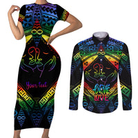 personalised-tonga-lgbt-couples-matching-short-sleeve-bodycon-dress-and-long-sleeve-button-shirts-love-is-love-ngatu-rainbow-water-color