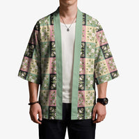 Seamless Pattern Maile and Pikake Lei Kimono Squares Maile Leaf - Polynesian Pride