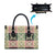 Seamless Pattern Maile and Pikake Lei Leather Bag Squares Maile Leaf - Polynesian Pride