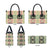 Seamless Pattern Maile and Pikake Lei Leather Bag Squares Maile Leaf - Polynesian Pride