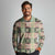 Seamless Pattern Maile and Pikake Lei Long Sleeve Polo Shirt Squares Maile Leaf - Polynesian Pride