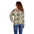 Seamless Pattern Maile and Pikake Lei Off Shoulder Sweater Squares Maile Leaf - Polynesian Pride
