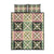 Seamless Pattern Maile and Pikake Lei Quilt Bed Set Squares Maile Leaf - Polynesian Pride