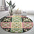 Seamless Pattern Maile and Pikake Lei Round Carpet Squares Maile Leaf - Polynesian Pride