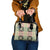 Seamless Pattern Maile and Pikake Lei Shoulder Handbag Squares Maile Leaf - Polynesian Pride