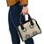 Seamless Pattern Maile and Pikake Lei Shoulder Handbag Squares Maile Leaf - Polynesian Pride