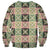 Seamless Pattern Maile and Pikake Lei Sweatshirt Squares Maile Leaf - Polynesian Pride