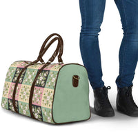 Seamless Pattern Maile and Pikake Lei Travel Bag Squares Maile Leaf - Polynesian Pride