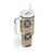 Seamless Pattern Maile and Pikake Lei Tumbler With Handle Squares Maile Leaf - Polynesian Pride