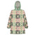 Seamless Pattern Maile and Pikake Lei Wearable Blanket Hoodie Squares Maile Leaf - Polynesian Pride