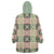 Seamless Pattern Maile and Pikake Lei Wearable Blanket Hoodie Squares Maile Leaf - Polynesian Pride