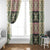 Seamless Pattern Maile and Pikake Lei Window Curtain Squares Maile Leaf - Polynesian Pride