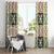 Seamless Pattern Maile and Pikake Lei Window Curtain Squares Maile Leaf - Polynesian Pride